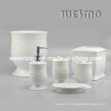 Ensemble de bain en porcelaine blanche (WBC0409A)